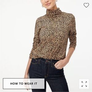 JCrew Printed Tissue Turtleneck